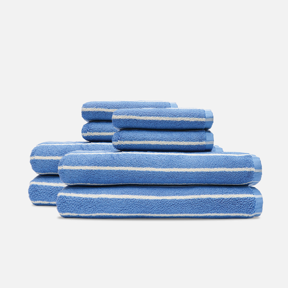 Koko Plush Bath Towel Bundle (4+4) - Dove Blue