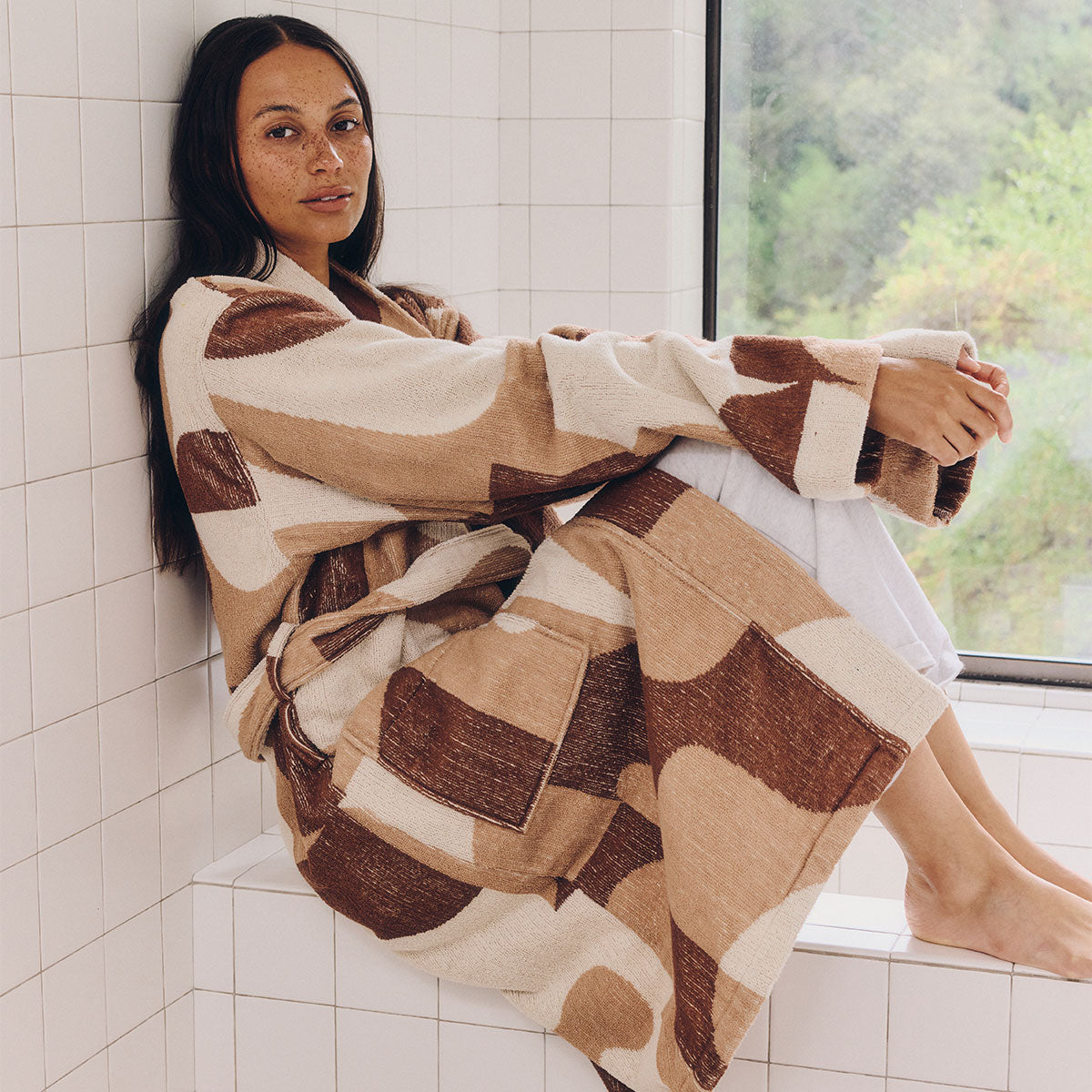 Robbie Bath Robe - Fawn | Robbie Simon x Slowtide