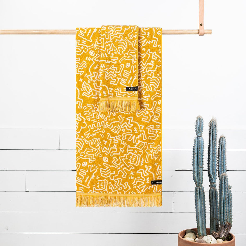 Breakers Bath Towel Two-Piece Bundle - Mustard - Slowtide