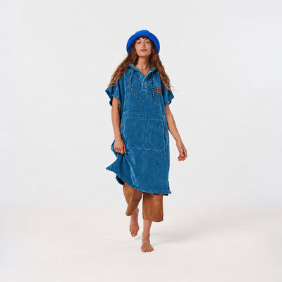 The Digs Extra-Warm Poncho - Indigo