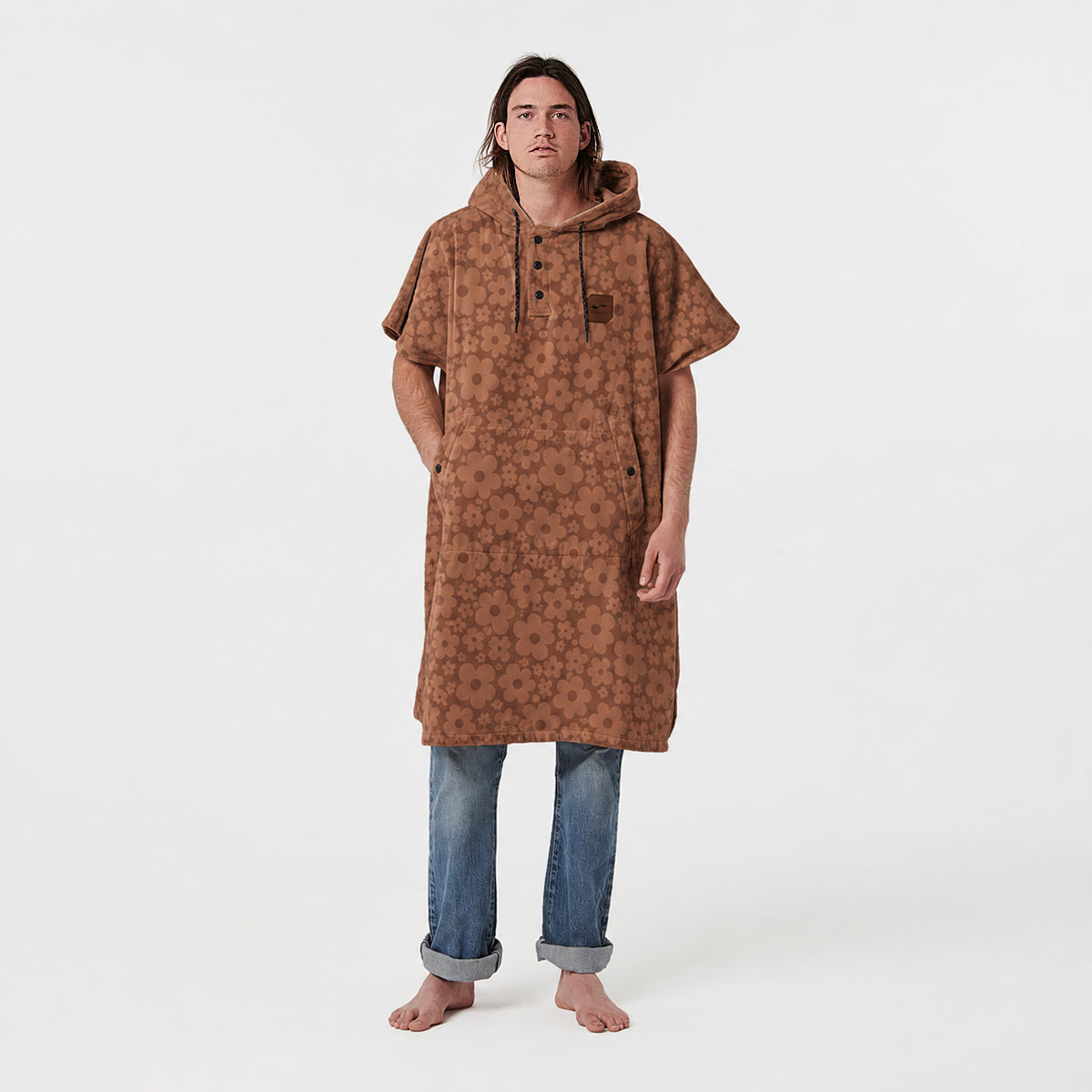 Ginny Extra-Warm Poncho - Toast