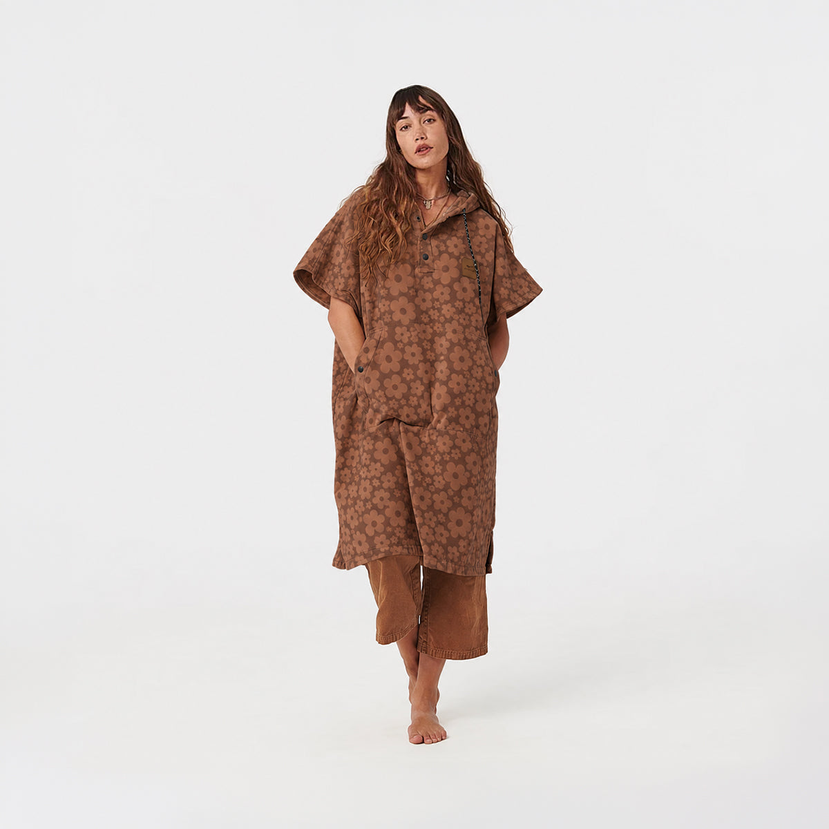 Ginny Extra-Warm Poncho - Toast