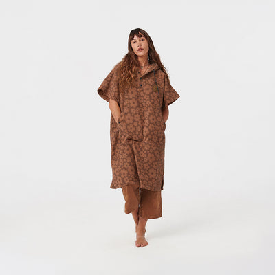 Ginny Extra-Warm Poncho - Toast