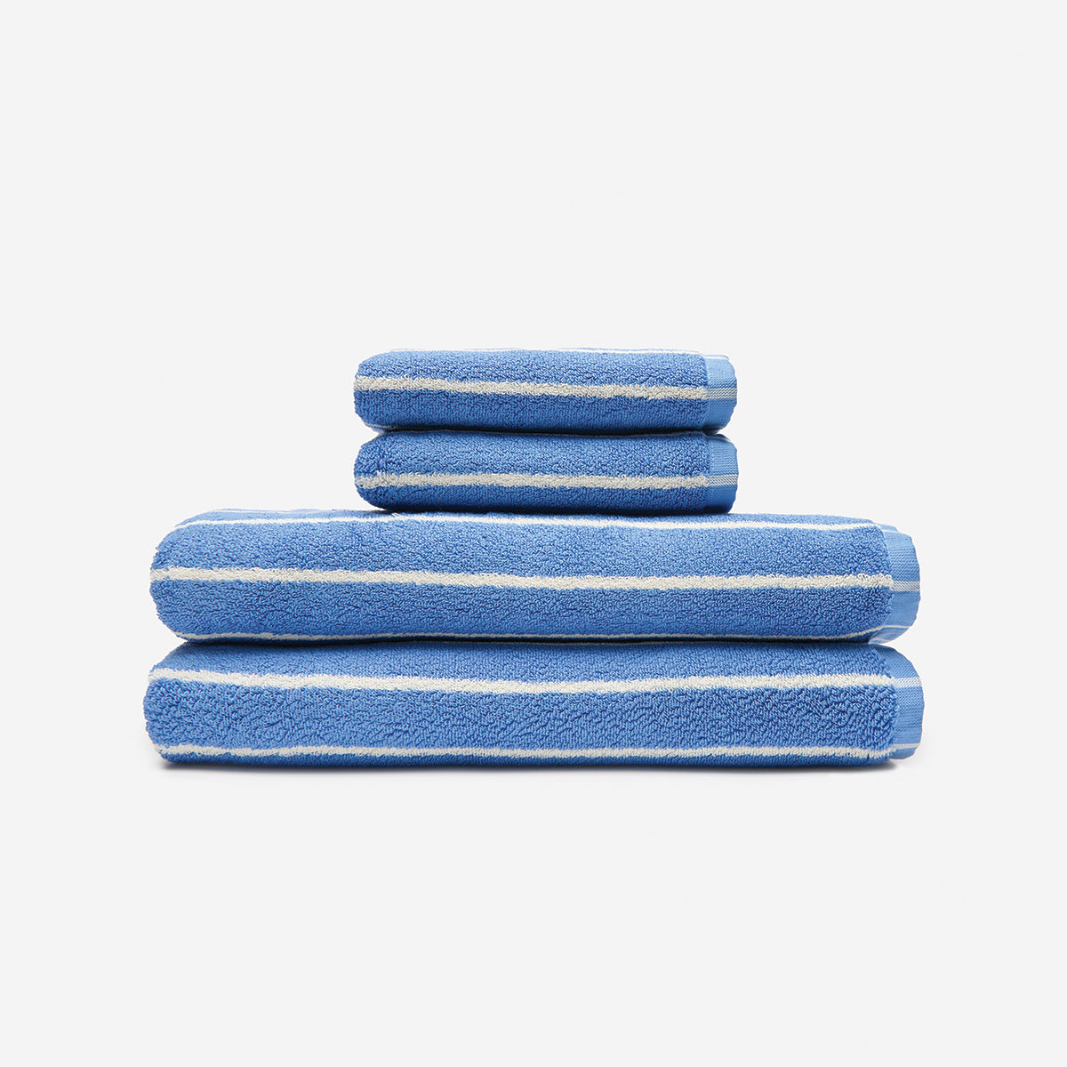 Koko Plush Bath Towel Bundle (2+2) - Dove Blue