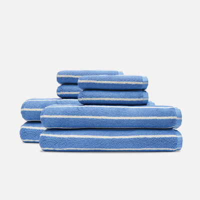 Koko Plush Bath Towel Bundle (4+4) - Dove Blue
