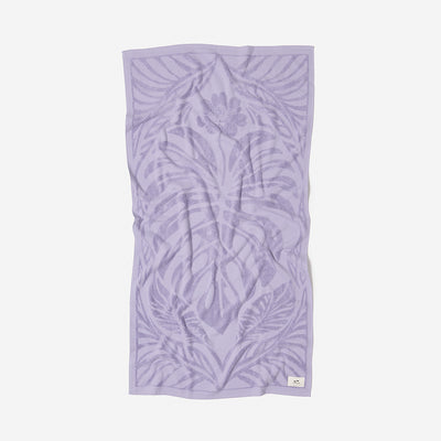 Roots Sculpted Towel - Lilac