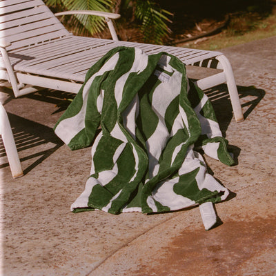 Slowtide Stripe Bath Robe - Sequoia