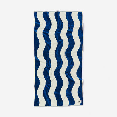Slowtide Stripe Premium Woven Towel - Deep Pool