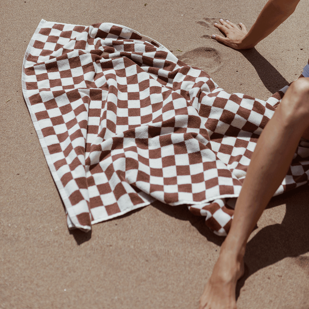 Sundown Oversized Woven Towel - Fawn