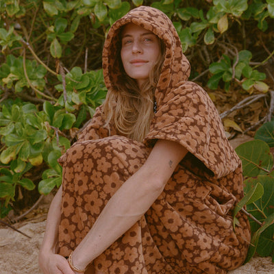 Ginny Extra-Warm Poncho - Toast