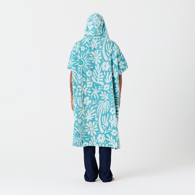Sunny Extra-Warm Poncho - Sky Blue