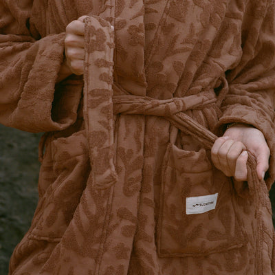 Sunny Sculpted Bath Robe - Toast