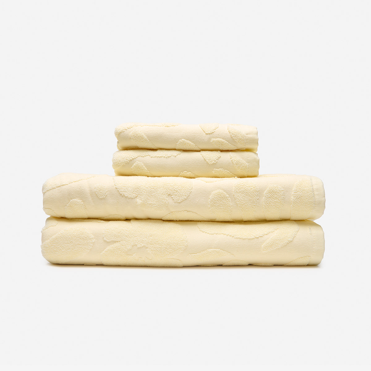 Sunny Sculpted Bath Towel Bundle (2+2) - Cream