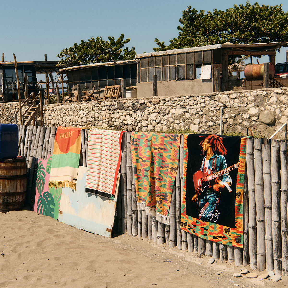 Trenchtown Beach Towel | Bob Marley x Slowtide