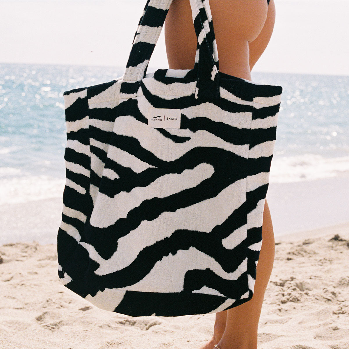 Skatie Zebra Terry Tote