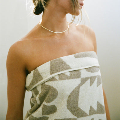 Upton Bath Towel - Cement | Upton x Slowtide