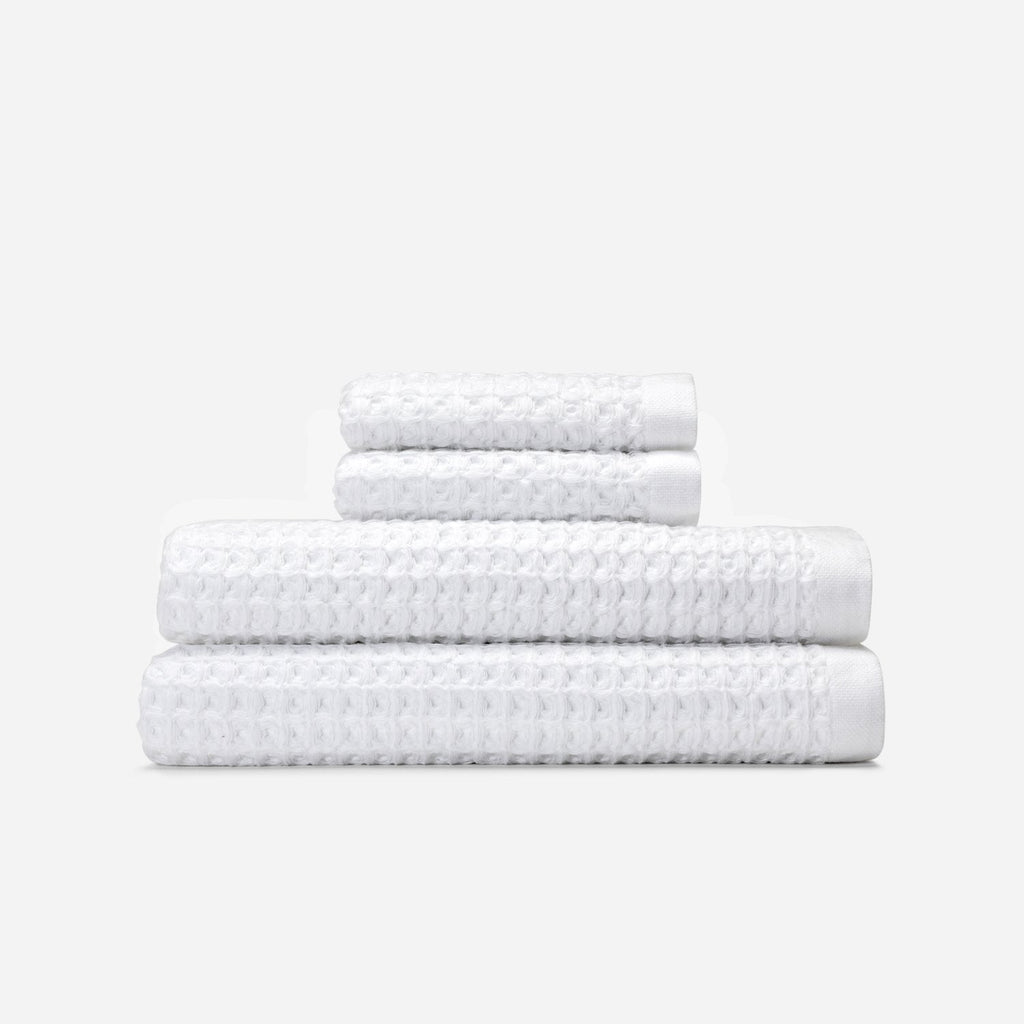Guild Waffle Towel Two-Piece Bundle - White - Slowtide