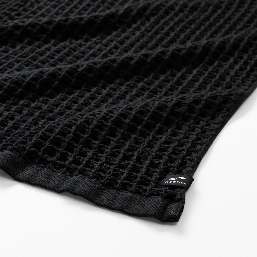 Guild Waffle Towel Four Piece Bundle - Black - Slowtide